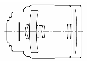 MINOLTA AF 500/8 reflex  - cross-section