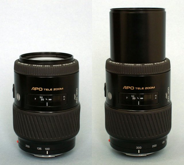 MINOLTA AF 100-300/4.5-5.6 APO zoom lens