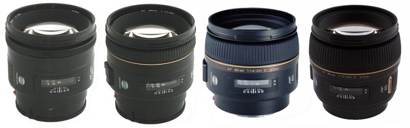 MINOLTA AF 85/1.4 ; 85/1.4G ; 85/1.4GD ; 85/1.4GD Limited 