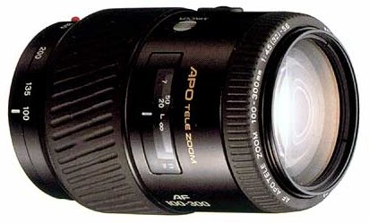 MINOLTA AF 100-300/4.5-5.6 APO zoom lens restyled version- foto from xitek