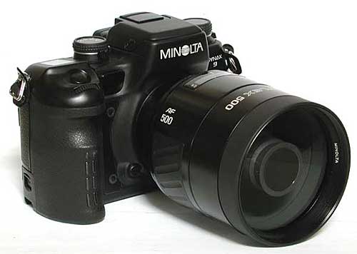 MINOLTA Dynax 9 i AF 500/8 lens - foto z www.xitek.com